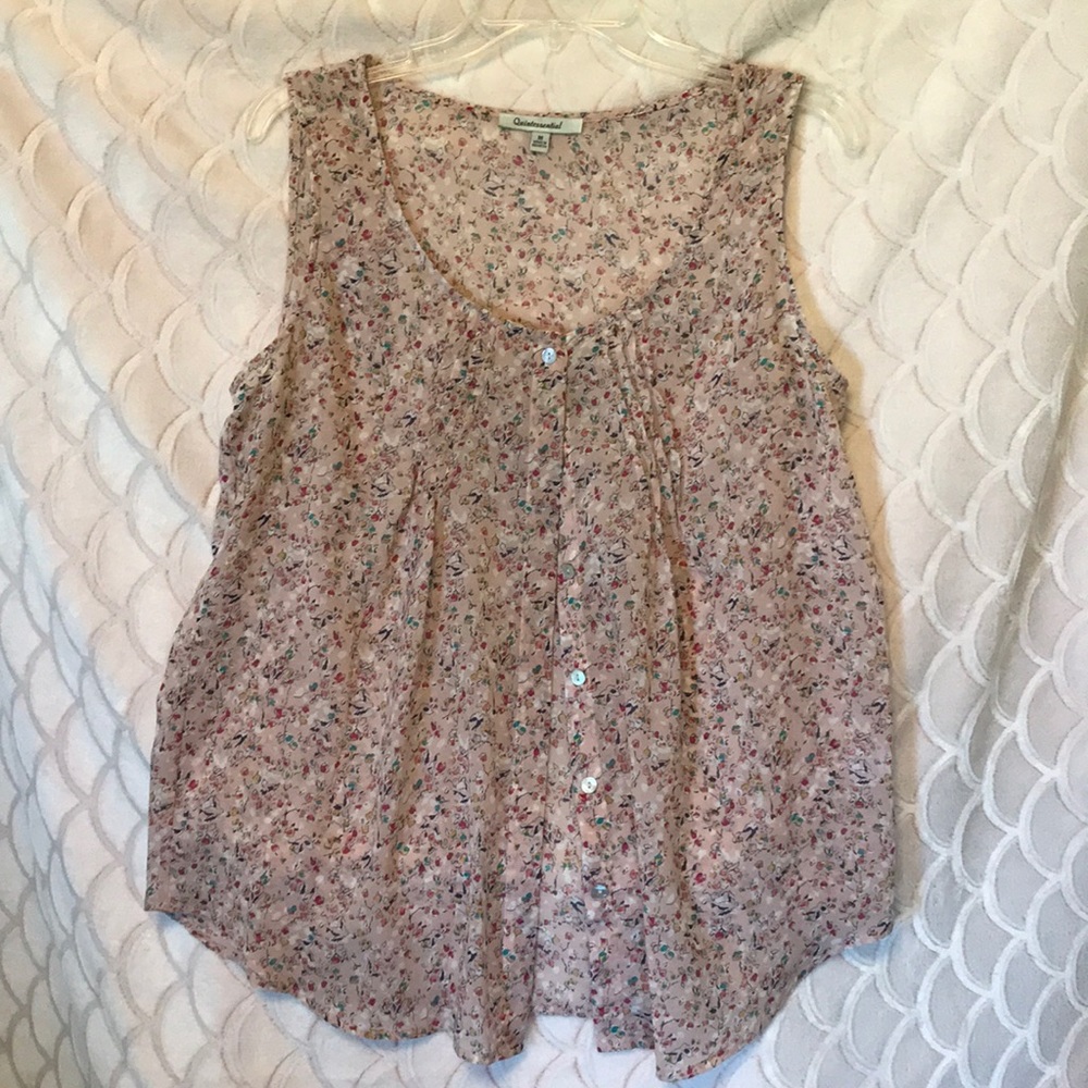 🌞 3 for 24$ Summer Sale sleeveless tops. Soft pink flowy! chiffon size mediums